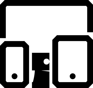 Şeffaf arkaplan ile PNG biçiminde bilgisayar logosu simgesi. Teknoloji markaları, bilişim hizmetleri, web geliştirme veya dijital ürünler için uygun minimalist siyah-beyaz tasarım. Çok yönlü markalaşma ve arayüz kullanımı için temiz ve modern sembol