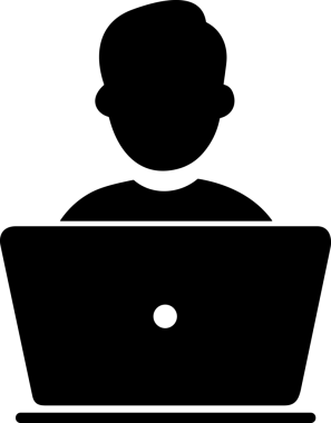 Şeffaf arkaplan ile PNG biçiminde bilgisayar logosu simgesi. Teknoloji markaları, bilişim hizmetleri, web geliştirme veya dijital ürünler için uygun minimalist siyah-beyaz tasarım. Çok yönlü markalaşma ve arayüz kullanımı için temiz ve modern sembol