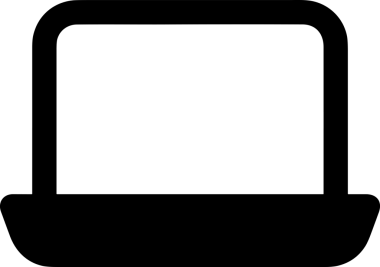 Şeffaf arkaplan ile PNG biçiminde bilgisayar logosu simgesi. Teknoloji markaları, bilişim hizmetleri, web geliştirme veya dijital ürünler için uygun minimalist siyah-beyaz tasarım. Çok yönlü markalaşma ve arayüz kullanımı için temiz ve modern sembol