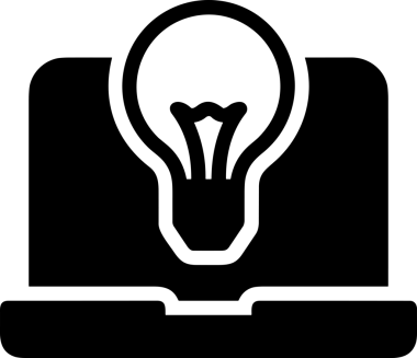 Şeffaf arkaplan ile PNG biçiminde bilgisayar logosu simgesi. Teknoloji markaları, bilişim hizmetleri, web geliştirme veya dijital ürünler için uygun minimalist siyah-beyaz tasarım. Çok yönlü markalaşma ve arayüz kullanımı için temiz ve modern sembol