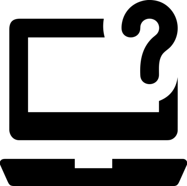 Şeffaf arkaplan ile PNG biçiminde bilgisayar logosu simgesi. Teknoloji markaları, bilişim hizmetleri, web geliştirme veya dijital ürünler için uygun minimalist siyah-beyaz tasarım. Çok yönlü markalaşma ve arayüz kullanımı için temiz ve modern sembol