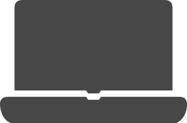 Şeffaf arkaplan ile PNG biçiminde bilgisayar logosu simgesi. Teknoloji markaları, bilişim hizmetleri, web geliştirme veya dijital ürünler için uygun minimalist siyah-beyaz tasarım. Çok yönlü markalaşma ve arayüz kullanımı için temiz ve modern sembol