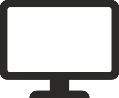 Şeffaf arkaplan ile PNG biçiminde bilgisayar logosu simgesi. Teknoloji markaları, bilişim hizmetleri, web geliştirme veya dijital ürünler için uygun minimalist siyah-beyaz tasarım. Çok yönlü markalaşma ve arayüz kullanımı için temiz ve modern sembol