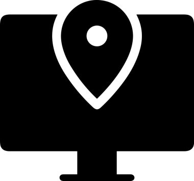 Şeffaf arkaplan ile PNG biçiminde bilgisayar logosu simgesi. Teknoloji markaları, bilişim hizmetleri, web geliştirme veya dijital ürünler için uygun minimalist siyah-beyaz tasarım. Çok yönlü markalaşma ve arayüz kullanımı için temiz ve modern sembol