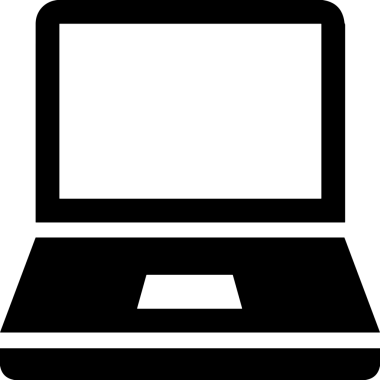 Şeffaf arkaplan ile PNG biçiminde bilgisayar logosu simgesi. Teknoloji markaları, bilişim hizmetleri, web geliştirme veya dijital ürünler için uygun minimalist siyah-beyaz tasarım. Çok yönlü markalaşma ve arayüz kullanımı için temiz ve modern sembol