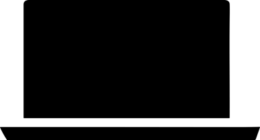 Şeffaf arkaplan ile PNG biçiminde bilgisayar logosu simgesi. Teknoloji markaları, bilişim hizmetleri, web geliştirme veya dijital ürünler için uygun minimalist siyah-beyaz tasarım. Çok yönlü markalaşma ve arayüz kullanımı için temiz ve modern sembol