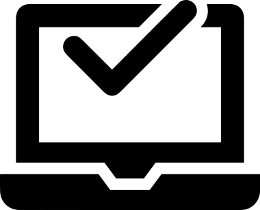 Şeffaf arkaplan ile PNG biçiminde bilgisayar logosu simgesi. Teknoloji markaları, bilişim hizmetleri, web geliştirme veya dijital ürünler için uygun minimalist siyah-beyaz tasarım. Çok yönlü markalaşma ve arayüz kullanımı için temiz ve modern sembol