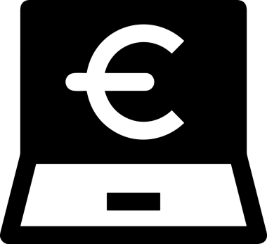 Şeffaf arkaplan ile PNG biçiminde bilgisayar logosu simgesi. Teknoloji markaları, bilişim hizmetleri, web geliştirme veya dijital ürünler için uygun minimalist siyah-beyaz tasarım. Çok yönlü markalaşma ve arayüz kullanımı için temiz ve modern sembol