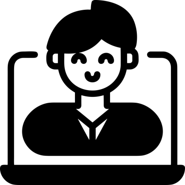 Şeffaf arkaplan ile PNG biçiminde bilgisayar logosu simgesi. Teknoloji markaları, bilişim hizmetleri, web geliştirme veya dijital ürünler için uygun minimalist siyah-beyaz tasarım. Çok yönlü markalaşma ve arayüz kullanımı için temiz ve modern sembol