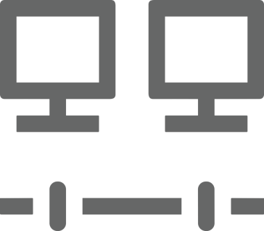 Şeffaf arkaplan ile PNG biçiminde bilgisayar logosu simgesi. Teknoloji markaları, bilişim hizmetleri, web geliştirme veya dijital ürünler için uygun minimalist siyah-beyaz tasarım. Çok yönlü markalaşma ve arayüz kullanımı için temiz ve modern sembol