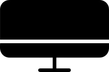 Şeffaf arkaplan ile PNG biçiminde bilgisayar logosu simgesi. Teknoloji markaları, bilişim hizmetleri, web geliştirme veya dijital ürünler için uygun minimalist siyah-beyaz tasarım. Çok yönlü markalaşma ve arayüz kullanımı için temiz ve modern sembol