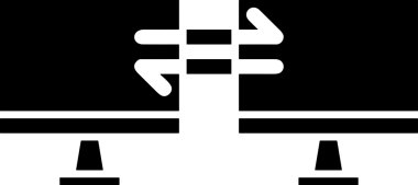 Şeffaf arkaplan ile PNG biçiminde bilgisayar logosu simgesi. Teknoloji markaları, bilişim hizmetleri, web geliştirme veya dijital ürünler için uygun minimalist siyah-beyaz tasarım. Çok yönlü markalaşma ve arayüz kullanımı için temiz ve modern sembol