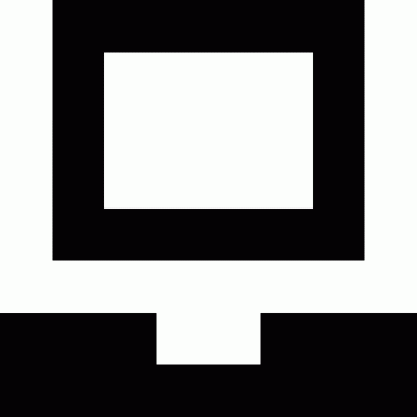 Şeffaf arkaplan ile PNG biçiminde bilgisayar logosu simgesi. Teknoloji markaları, bilişim hizmetleri, web geliştirme veya dijital ürünler için uygun minimalist siyah-beyaz tasarım. Çok yönlü markalaşma ve arayüz kullanımı için temiz ve modern sembol