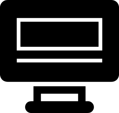 Şeffaf arkaplan ile PNG biçiminde bilgisayar logosu simgesi. Teknoloji markaları, bilişim hizmetleri, web geliştirme veya dijital ürünler için uygun minimalist siyah-beyaz tasarım. Çok yönlü markalaşma ve arayüz kullanımı için temiz ve modern sembol
