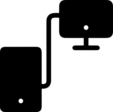 Şeffaf arkaplan ile PNG biçiminde bilgisayar logosu simgesi. Teknoloji markaları, bilişim hizmetleri, web geliştirme veya dijital ürünler için uygun minimalist siyah-beyaz tasarım. Çok yönlü markalaşma ve arayüz kullanımı için temiz ve modern sembol