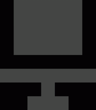 Şeffaf arkaplan ile PNG biçiminde bilgisayar logosu simgesi. Teknoloji markaları, bilişim hizmetleri, web geliştirme veya dijital ürünler için uygun minimalist siyah-beyaz tasarım. Çok yönlü markalaşma ve arayüz kullanımı için temiz ve modern sembol