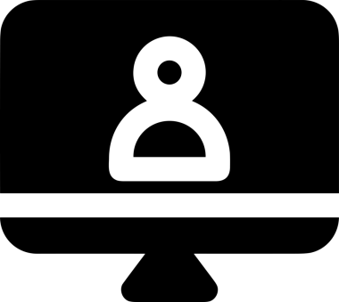 Şeffaf arkaplan ile PNG biçiminde bilgisayar logosu simgesi. Teknoloji markaları, bilişim hizmetleri, web geliştirme veya dijital ürünler için uygun minimalist siyah-beyaz tasarım. Çok yönlü markalaşma ve arayüz kullanımı için temiz ve modern sembol