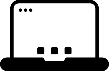 Şeffaf arkaplan ile PNG biçiminde bilgisayar logosu simgesi. Teknoloji markaları, bilişim hizmetleri, web geliştirme veya dijital ürünler için uygun minimalist siyah-beyaz tasarım. Çok yönlü markalaşma ve arayüz kullanımı için temiz ve modern sembol