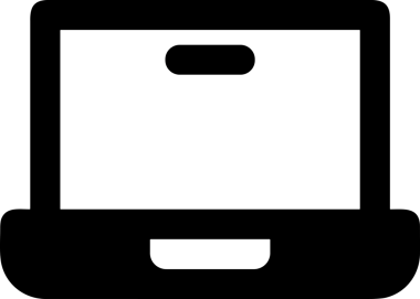 Şeffaf arkaplan ile PNG biçiminde bilgisayar logosu simgesi. Teknoloji markaları, bilişim hizmetleri, web geliştirme veya dijital ürünler için uygun minimalist siyah-beyaz tasarım. Çok yönlü markalaşma ve arayüz kullanımı için temiz ve modern sembol