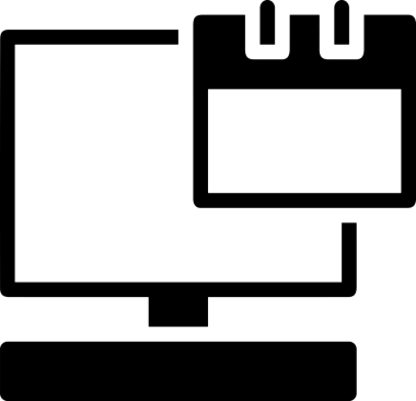 Şeffaf arkaplan ile PNG biçiminde bilgisayar logosu simgesi. Teknoloji markaları, bilişim hizmetleri, web geliştirme veya dijital ürünler için uygun minimalist siyah-beyaz tasarım. Çok yönlü markalaşma ve arayüz kullanımı için temiz ve modern sembol