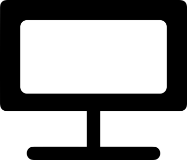 Şeffaf arkaplan ile PNG biçiminde bilgisayar logosu simgesi. Teknoloji markaları, bilişim hizmetleri, web geliştirme veya dijital ürünler için uygun minimalist siyah-beyaz tasarım. Çok yönlü markalaşma ve arayüz kullanımı için temiz ve modern sembol