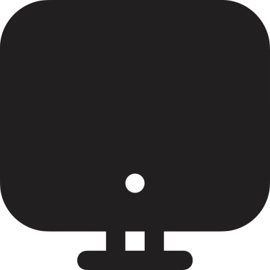 Şeffaf arkaplan ile PNG biçiminde bilgisayar logosu simgesi. Teknoloji markaları, bilişim hizmetleri, web geliştirme veya dijital ürünler için uygun minimalist siyah-beyaz tasarım. Çok yönlü markalaşma ve arayüz kullanımı için temiz ve modern sembol