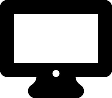 Şeffaf arkaplan ile PNG biçiminde bilgisayar logosu simgesi. Teknoloji markaları, bilişim hizmetleri, web geliştirme veya dijital ürünler için uygun minimalist siyah-beyaz tasarım. Çok yönlü markalaşma ve arayüz kullanımı için temiz ve modern sembol