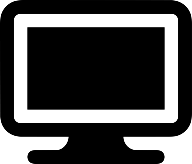 Şeffaf arkaplan ile PNG biçiminde bilgisayar logosu simgesi. Teknoloji markaları, bilişim hizmetleri, web geliştirme veya dijital ürünler için uygun minimalist siyah-beyaz tasarım. Çok yönlü markalaşma ve arayüz kullanımı için temiz ve modern sembol