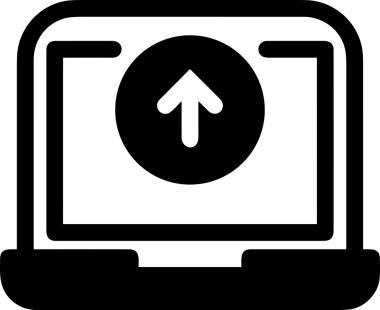 Şeffaf arkaplan ile PNG biçiminde bilgisayar logosu simgesi. Teknoloji markaları, bilişim hizmetleri, web geliştirme veya dijital ürünler için uygun minimalist siyah-beyaz tasarım. Çok yönlü markalaşma ve arayüz kullanımı için temiz ve modern sembol