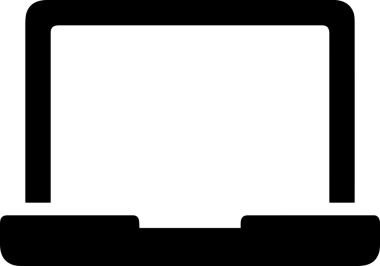 Şeffaf arkaplan ile PNG biçiminde bilgisayar logosu simgesi. Teknoloji markaları, bilişim hizmetleri, web geliştirme veya dijital ürünler için uygun minimalist siyah-beyaz tasarım. Çok yönlü markalaşma ve arayüz kullanımı için temiz ve modern sembol