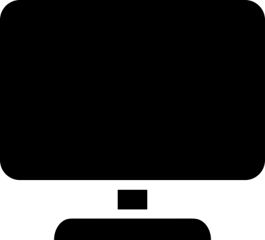 Şeffaf arkaplan ile PNG biçiminde bilgisayar logosu simgesi. Teknoloji markaları, bilişim hizmetleri, web geliştirme veya dijital ürünler için uygun minimalist siyah-beyaz tasarım. Çok yönlü markalaşma ve arayüz kullanımı için temiz ve modern sembol