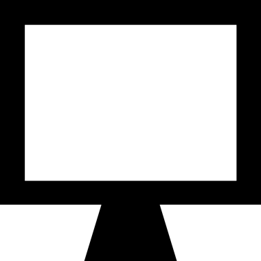 Şeffaf arkaplan ile PNG biçiminde bilgisayar logosu simgesi. Teknoloji markaları, bilişim hizmetleri, web geliştirme veya dijital ürünler için uygun minimalist siyah-beyaz tasarım. Çok yönlü markalaşma ve arayüz kullanımı için temiz ve modern sembol