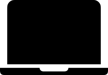 Şeffaf arkaplan ile PNG biçiminde bilgisayar logosu simgesi. Teknoloji markaları, bilişim hizmetleri, web geliştirme veya dijital ürünler için uygun minimalist siyah-beyaz tasarım. Çok yönlü markalaşma ve arayüz kullanımı için temiz ve modern sembol