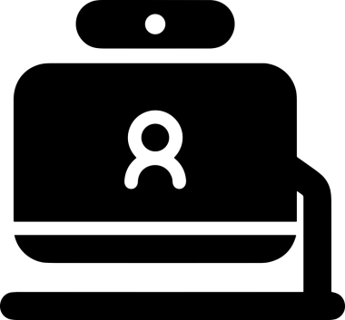 Şeffaf arkaplan ile PNG biçiminde bilgisayar logosu simgesi. Teknoloji markaları, bilişim hizmetleri, web geliştirme veya dijital ürünler için uygun minimalist siyah-beyaz tasarım. Çok yönlü markalaşma ve arayüz kullanımı için temiz ve modern sembol