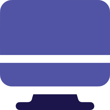 Şeffaf arkaplan ile PNG biçiminde bilgisayar logosu simgesi. Teknoloji markaları, bilişim hizmetleri, web geliştirme veya dijital ürünler için uygun minimalist siyah-beyaz tasarım. Çok yönlü markalaşma ve arayüz kullanımı için temiz ve modern sembol