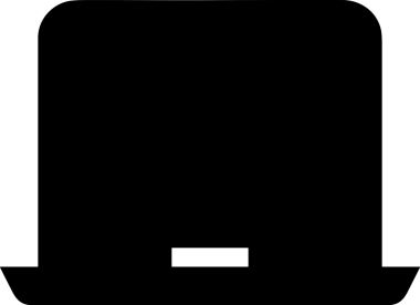 Şeffaf arkaplan ile PNG biçiminde bilgisayar logosu simgesi. Teknoloji markaları, bilişim hizmetleri, web geliştirme veya dijital ürünler için uygun minimalist siyah-beyaz tasarım. Çok yönlü markalaşma ve arayüz kullanımı için temiz ve modern sembol