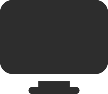 Şeffaf arkaplan ile PNG biçiminde bilgisayar logosu simgesi. Teknoloji markaları, bilişim hizmetleri, web geliştirme veya dijital ürünler için uygun minimalist siyah-beyaz tasarım. Çok yönlü markalaşma ve arayüz kullanımı için temiz ve modern sembol