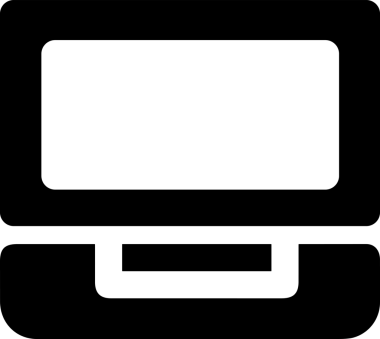 Şeffaf arkaplan ile PNG biçiminde bilgisayar logosu simgesi. Teknoloji markaları, bilişim hizmetleri, web geliştirme veya dijital ürünler için uygun minimalist siyah-beyaz tasarım. Çok yönlü markalaşma ve arayüz kullanımı için temiz ve modern sembol