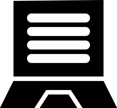 Şeffaf arkaplan ile PNG biçiminde bilgisayar logosu simgesi. Teknoloji markaları, bilişim hizmetleri, web geliştirme veya dijital ürünler için uygun minimalist siyah-beyaz tasarım. Çok yönlü markalaşma ve arayüz kullanımı için temiz ve modern sembol