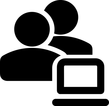 Şeffaf arkaplan ile PNG biçiminde bilgisayar logosu simgesi. Teknoloji markaları, bilişim hizmetleri, web geliştirme veya dijital ürünler için uygun minimalist siyah-beyaz tasarım. Çok yönlü markalaşma ve arayüz kullanımı için temiz ve modern sembol