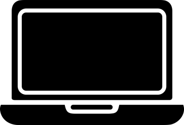 Şeffaf arkaplan ile PNG biçiminde bilgisayar logosu simgesi. Teknoloji markaları, bilişim hizmetleri, web geliştirme veya dijital ürünler için uygun minimalist siyah-beyaz tasarım. Çok yönlü markalaşma ve arayüz kullanımı için temiz ve modern sembol