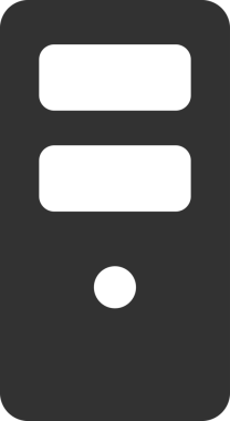 Şeffaf arkaplan ile PNG biçiminde bilgisayar logosu simgesi. Teknoloji markaları, bilişim hizmetleri, web geliştirme veya dijital ürünler için uygun minimalist siyah-beyaz tasarım. Çok yönlü markalaşma ve arayüz kullanımı için temiz ve modern sembol