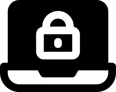 Şeffaf arkaplan ile PNG biçiminde bilgisayar logosu simgesi. Teknoloji markaları, bilişim hizmetleri, web geliştirme veya dijital ürünler için uygun minimalist siyah-beyaz tasarım. Çok yönlü markalaşma ve arayüz kullanımı için temiz ve modern sembol