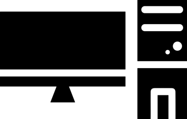 Şeffaf arkaplan ile PNG biçiminde bilgisayar logosu simgesi. Teknoloji markaları, bilişim hizmetleri, web geliştirme veya dijital ürünler için uygun minimalist siyah-beyaz tasarım. Çok yönlü markalaşma ve arayüz kullanımı için temiz ve modern sembol