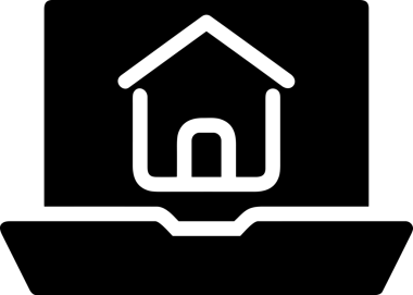 Şeffaf arkaplan ile PNG biçiminde bilgisayar logosu simgesi. Teknoloji markaları, bilişim hizmetleri, web geliştirme veya dijital ürünler için uygun minimalist siyah-beyaz tasarım. Çok yönlü markalaşma ve arayüz kullanımı için temiz ve modern sembol