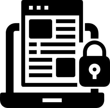 Şeffaf arkaplan ile PNG biçiminde bilgisayar logosu simgesi. Teknoloji markaları, bilişim hizmetleri, web geliştirme veya dijital ürünler için uygun minimalist siyah-beyaz tasarım. Çok yönlü markalaşma ve arayüz kullanımı için temiz ve modern sembol