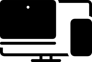 Şeffaf arkaplan ile PNG biçiminde bilgisayar logosu simgesi. Teknoloji markaları, bilişim hizmetleri, web geliştirme veya dijital ürünler için uygun minimalist siyah-beyaz tasarım. Çok yönlü markalaşma ve arayüz kullanımı için temiz ve modern sembol