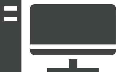 Şeffaf arkaplan ile PNG biçiminde bilgisayar logosu simgesi. Teknoloji markaları, bilişim hizmetleri, web geliştirme veya dijital ürünler için uygun minimalist siyah-beyaz tasarım. Çok yönlü markalaşma ve arayüz kullanımı için temiz ve modern sembol