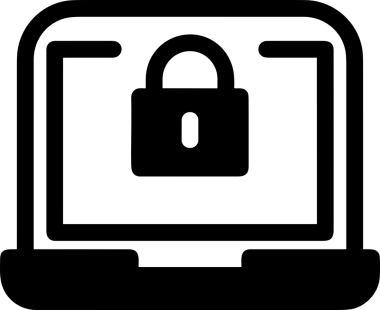 Şeffaf arkaplan ile PNG biçiminde bilgisayar logosu simgesi. Teknoloji markaları, bilişim hizmetleri, web geliştirme veya dijital ürünler için uygun minimalist siyah-beyaz tasarım. Çok yönlü markalaşma ve arayüz kullanımı için temiz ve modern sembol