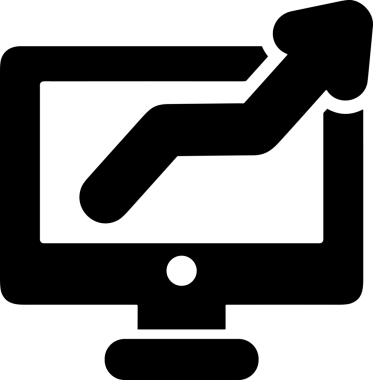 Şeffaf arkaplan ile PNG biçiminde bilgisayar logosu simgesi. Teknoloji markaları, bilişim hizmetleri, web geliştirme veya dijital ürünler için uygun minimalist siyah-beyaz tasarım. Çok yönlü markalaşma ve arayüz kullanımı için temiz ve modern sembol